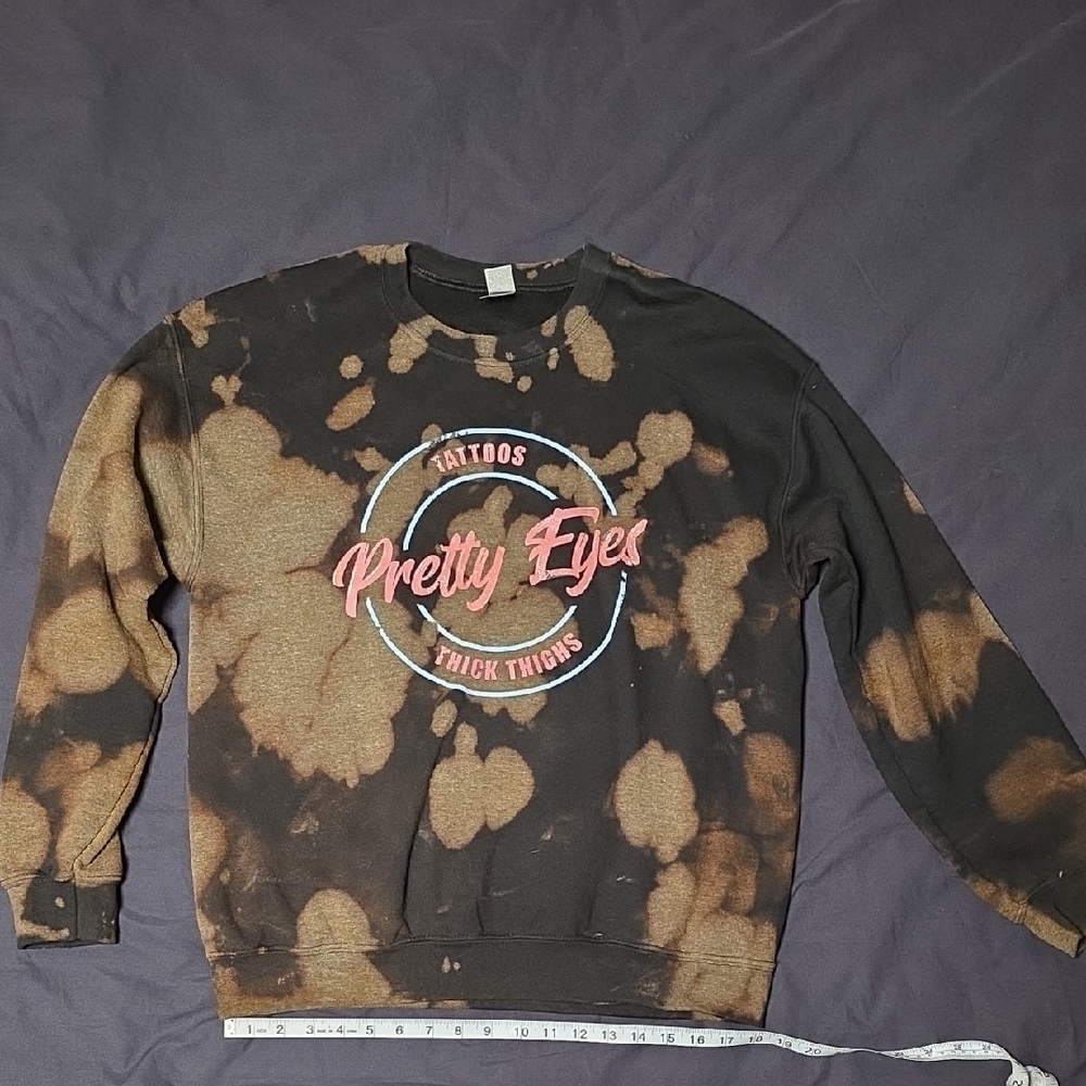 Gildan Pretty Eyes Tie-Dye Crewneck - Black & Brown